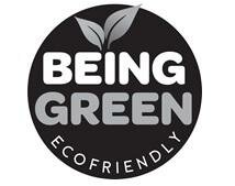 Trademark BEING GREEN ECOFRIENDLY + logo