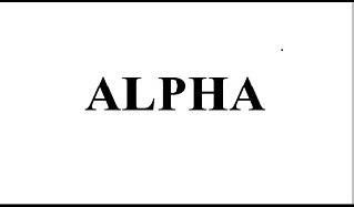 Trademark ALPHA