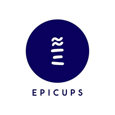 Trademark EPICUPS BESERTA NOKTAH BULAT UNGU TUA DAN LOGO IDENTIK BERWARNA PUTIH