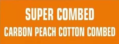 Trademark SUPER COMBED CARBON PEACH COTTON COMBED + LOGO