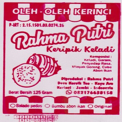 Trademark Rahma Putri Keripik Keladi + Lukisan