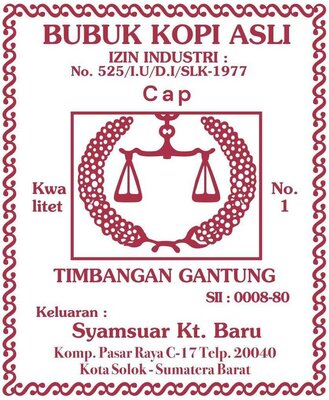 Trademark BUBUK KOPI ASLI CAP TIMBANGAN GANTUNG