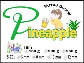 Trademark Straw Bubble Pineapple