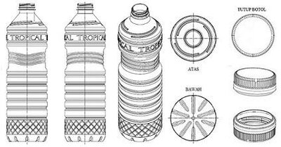 Trademark Merek 3D BOTOL MINYAK TROPICAL 1 LITER