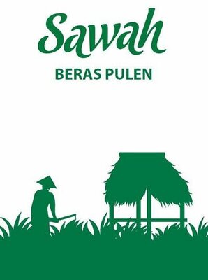 Trademark SAWAH + Lukisan Padi, Petani dan Pondok