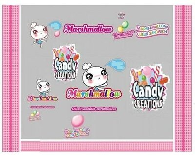 Trademark CANDY CREATIONS MARSHMALLOW COLOR SANDWICH dan logo (strawberry )