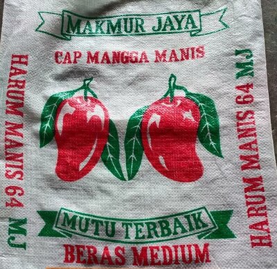 Trademark Makmur Jaya Cap Mangga Manis Harum Manis 64 MJ Mutu Terbaik Beras Medium