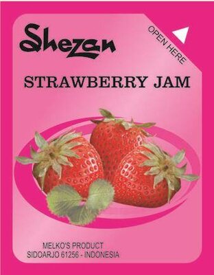 Trademark SHEZAN STRAWBERRY JAM MELKO'S PRODUCT + LUKISAN