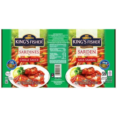 Trademark KING'S FISHER (Sardines in Chili Sauce)