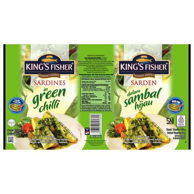 Trademark KING'S FISHER (Sardines in Green Chili)