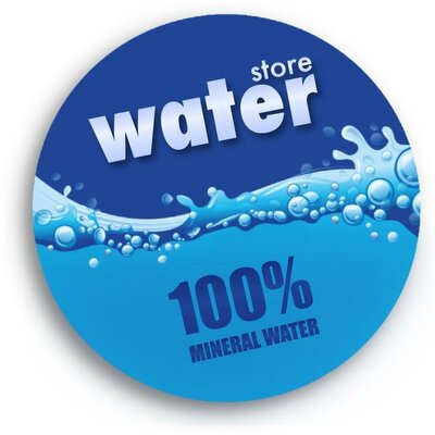 Trademark store water 100% MINERAL WATER + LUKISAN