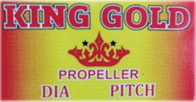 Trademark KING GOLD PROPELLER DIA PITCH + LOGO