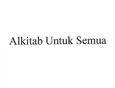 Trademark Alkitab Untuk Semua