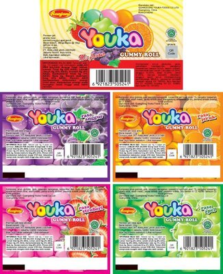 Trademark YOUKA GUMMY ROLL + Lukisan