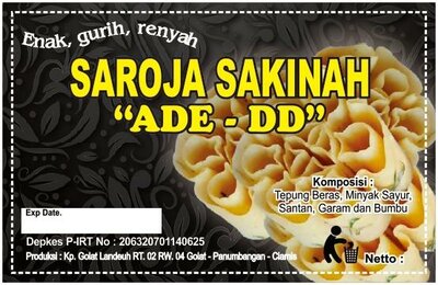 Trademark SAROJA SAKINAH "ADE-DD"