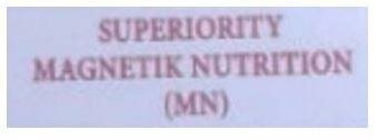 Trademark SUPERIORITY MAGNETIK NUTRITION (MN)