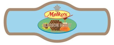 Trademark MELKO'S BLOSSOM HONEY + LUKISAN