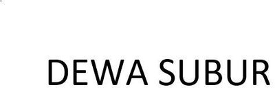 Trademark DEWA SUBUR