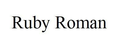 Trademark Ruby Roman