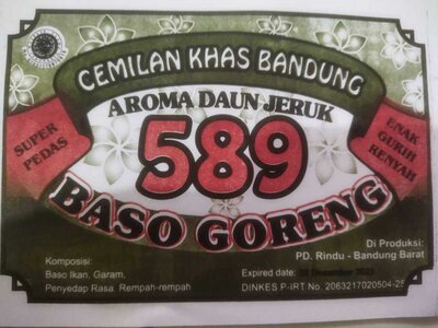 Trademark BASO GORENG 589