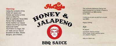 Trademark Hotlicks HONEY & JALAPENO BBQ SAUCE