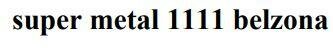 Trademark super metal 1111 belzona