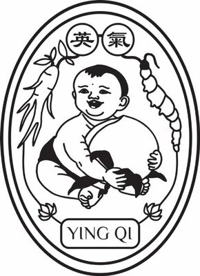 Trademark YING QI + Karakter Huruf Non Latin + Lukisan