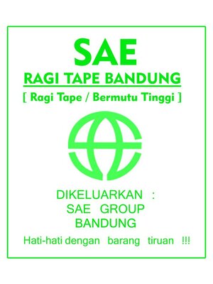 Trademark SAE RAGI TAPE BANDUNG