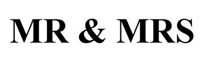 Trademark MR & MRS