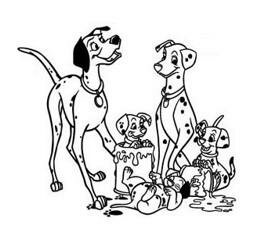 Trademark Lukisan Perdita, Pongo, Lucky, Rolly and Penny