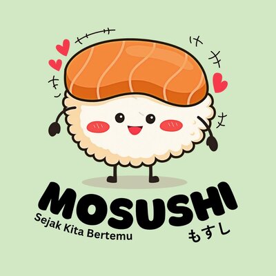 Trademark MOSUSHI + Karater Huruf Non Latin + Logo