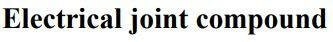 Trademark Electrical joint compound