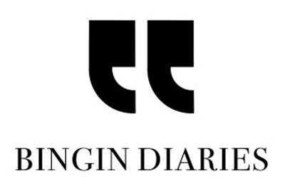 Trademark BINGIN DIARIES + Logo