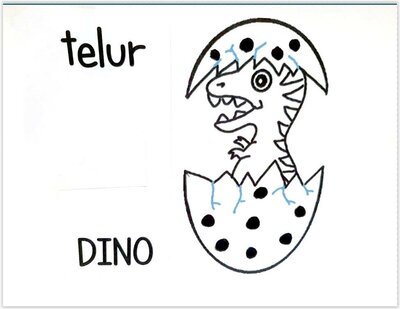 Trademark TELUR DINO+LUKISAN