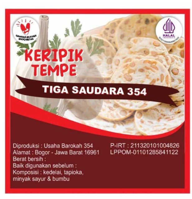 Trademark Keripik Tempe Tiga Saudara 354