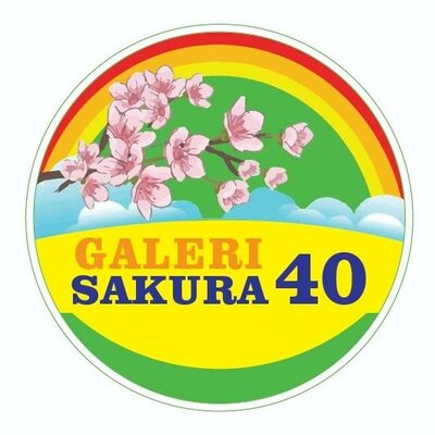 Trademark GALERI SAKURA 40 dan logo flowers / setangkai bunga sakura