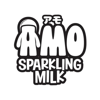 Trademark AMO SPARKLING MILK + LUKISAN + HURUF KANJI