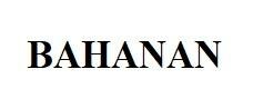 Trademark BAHANAN