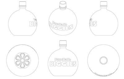 Trademark BuzzBallz BIGGIES in 3D Shape of cocktail container