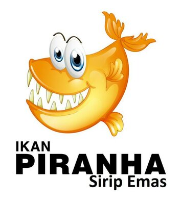 Trademark IKAN PIRANHA SIRIP EMAS + Logo