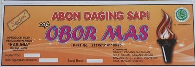 Trademark ABON DAGING SAPI CAP OBOR MAS