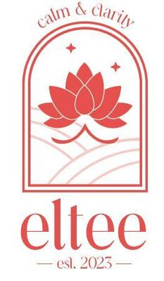 Trademark eltee est.2023 Calm & Clarity + Gambar bunga teratai