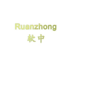 Trademark Ruanzhong + Karakter Huruf China