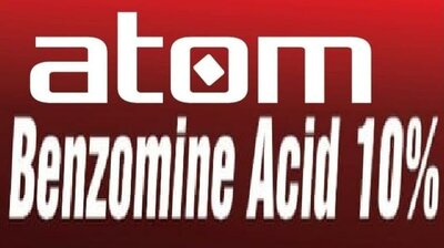 Trademark ATOM BENZOMINE ACID 10% DAN LOGO