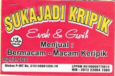 Trademark SUKAJADI KERIPIK