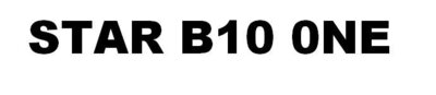 Trademark STAR B10 0NE