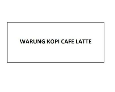 Trademark WARUNG KOPI CAFE LATTE