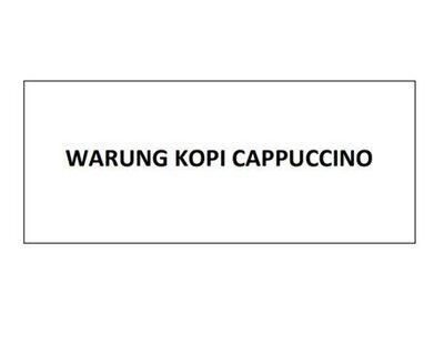 Trademark WARUNG KOPI CAPPUCCINO