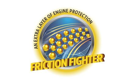 Trademark FRICTION FIGHTER + AN EXTRA LAYER OF ENGINE PROTECTION + Logo