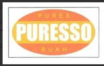 Trademark PURESSO PUREE BUAH